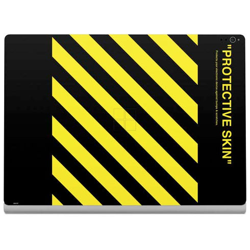 Black and Yellow Stripes Surface Book 2 15in Skin